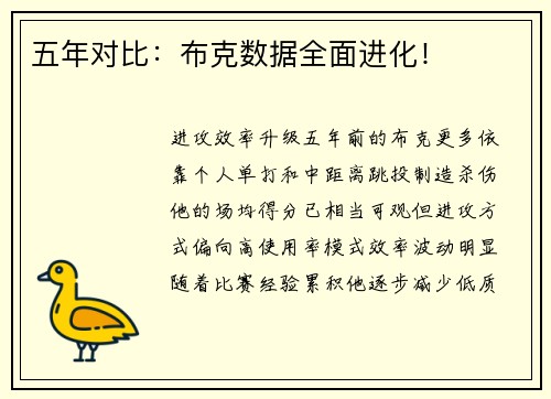 五年对比：布克数据全面进化！